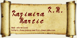 Kazimira Martić vizit kartica